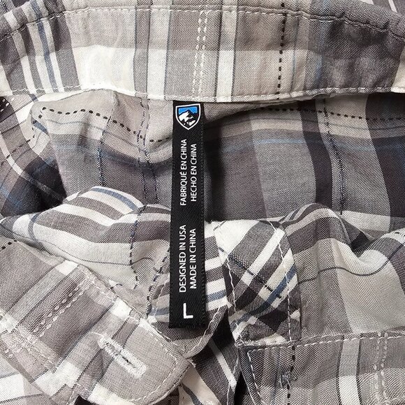 Kuhl Womens Spektra Plaid Top Roll Sleeve Size  Large Tencel - Picture 7 of 9